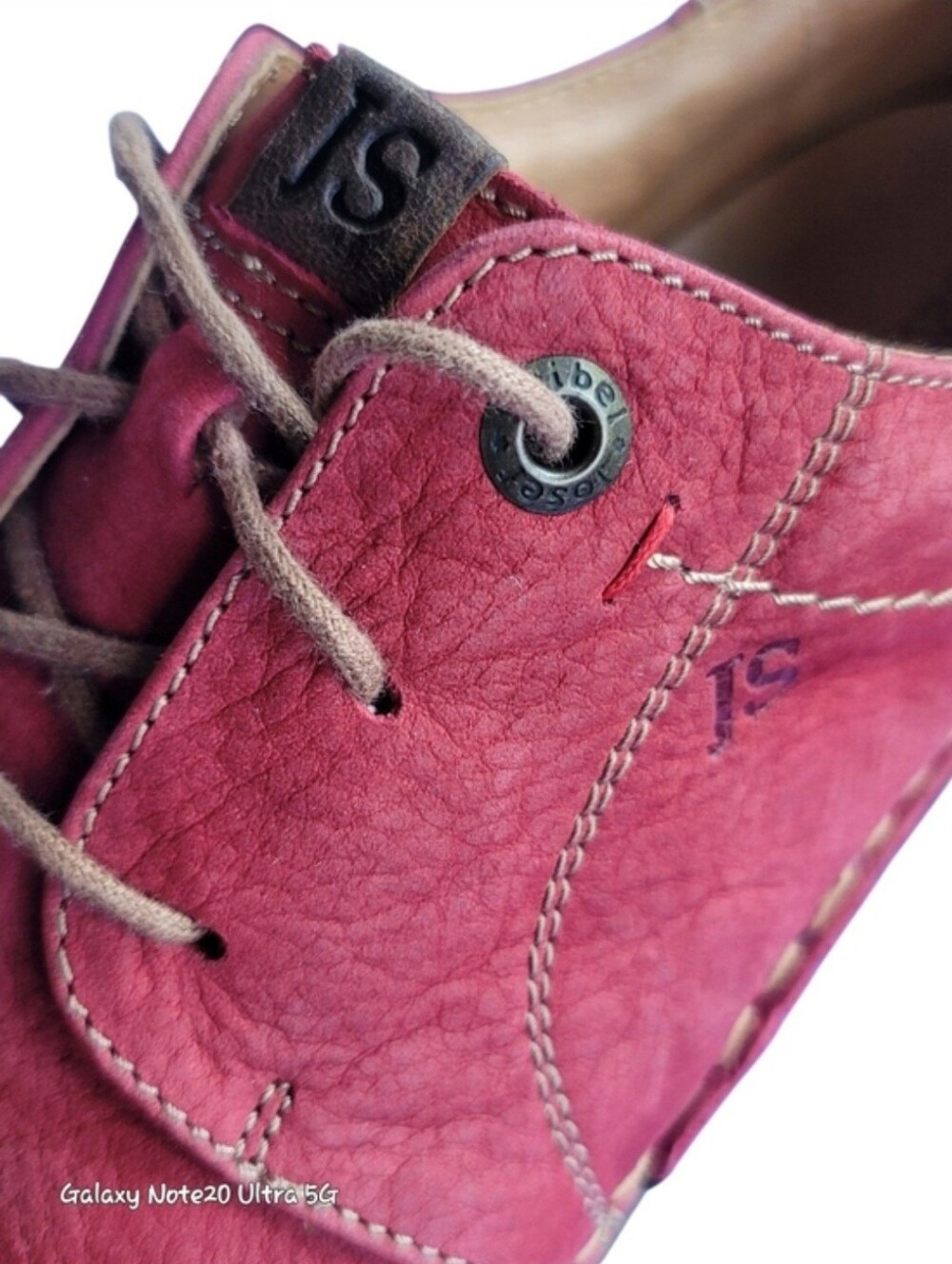 Josef Seibel Fergey 20 Leather Lace Up Oxfords Red Rose EU 40 US 9-9.5